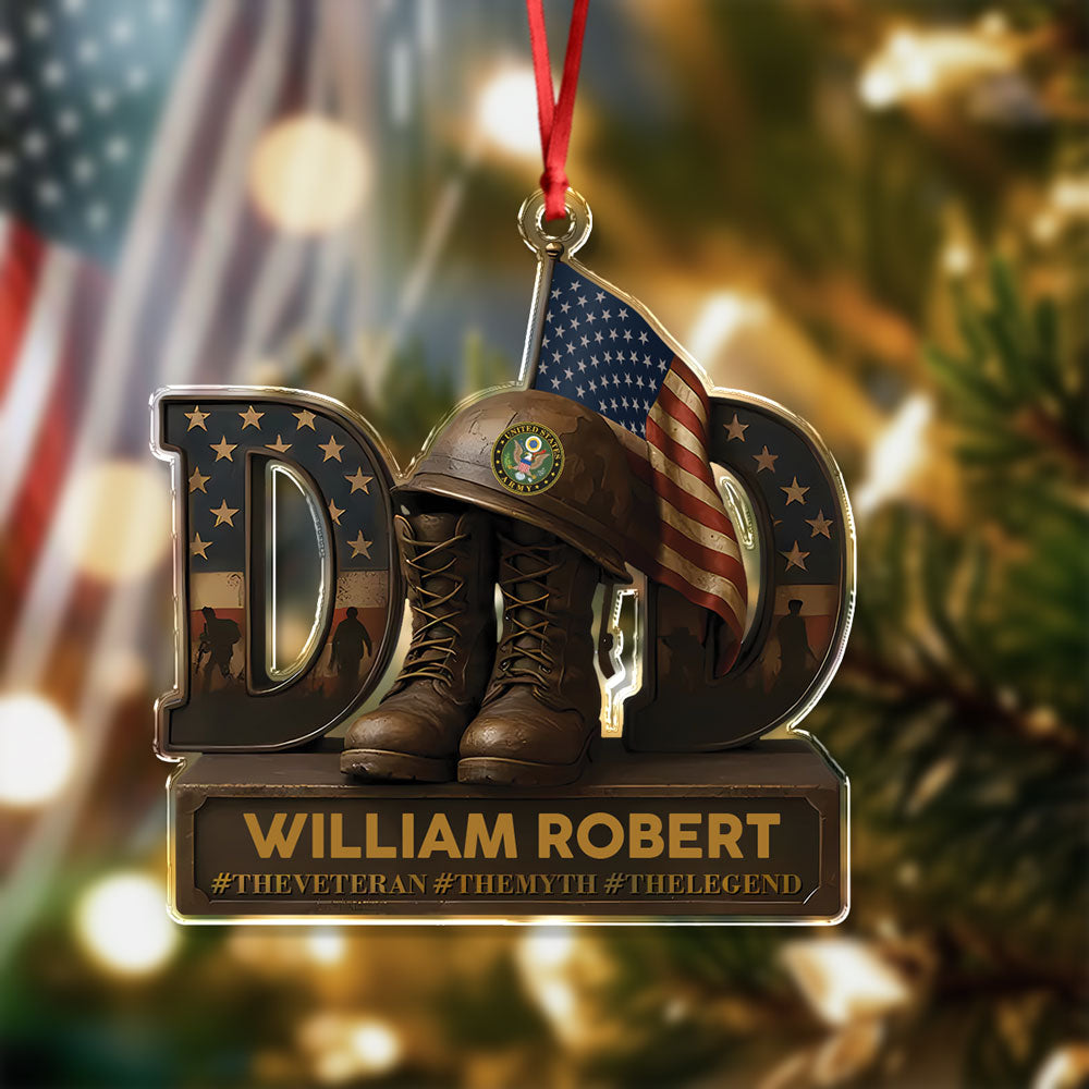 Veteran Dad Acrylic Ornament Personalized Gifts For Dad CH07 896516