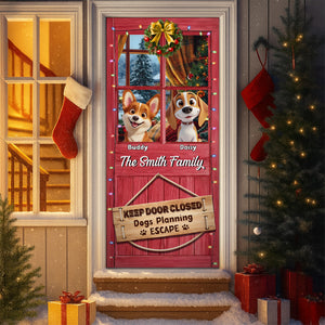 Custom Photo Keep Door Closed Dog Planning Escape Door Cover For Dog Lover TH10 896537