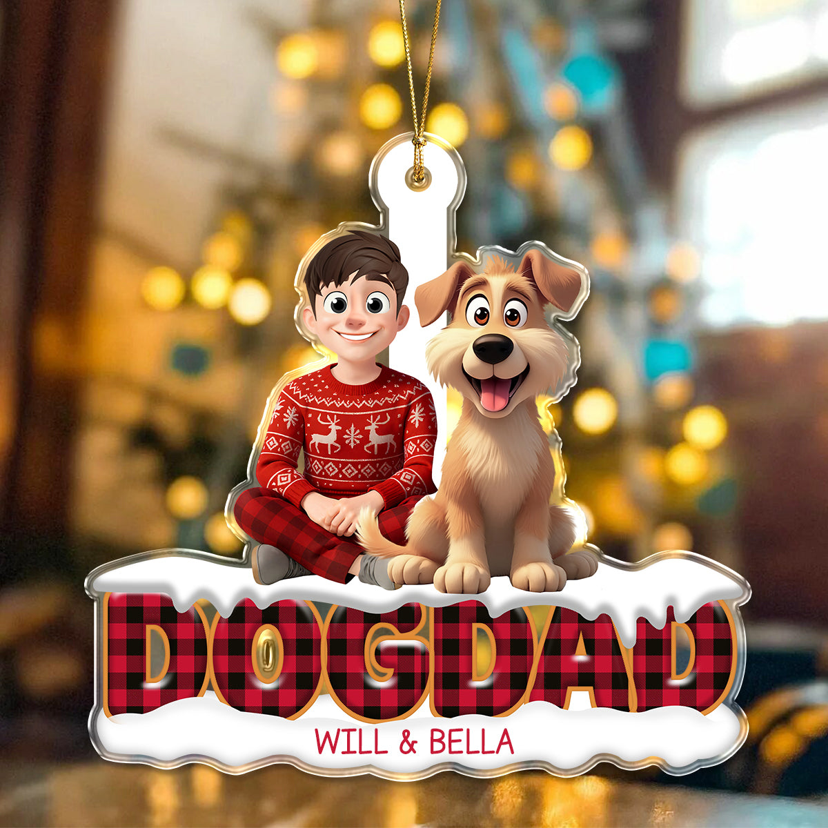 Personalized Dog Dad Dog Mom Acrylic Ornament TH10 896443