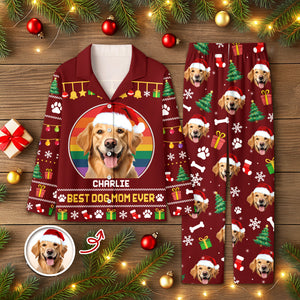 Custom Photo Best Dog Dad Mom Ever Pajamas TH10 896027