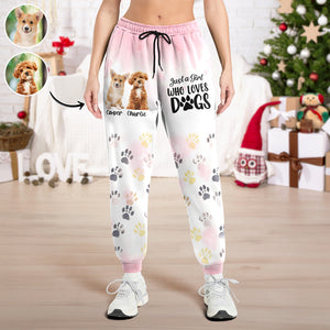 Custom Photo Just A Girl Who Loves Dogs Personalized Sweatpants TH10 894955