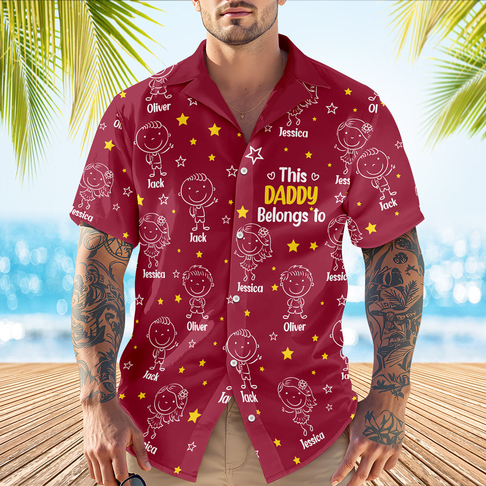 This Daddy Belongs To Kids - Personalized Hawaii Shirt TH10 898753