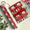 Funny Dog Santa Face Wrapping Paper We Wish You A Merry Christmas Wrapping Paper CH07 895472