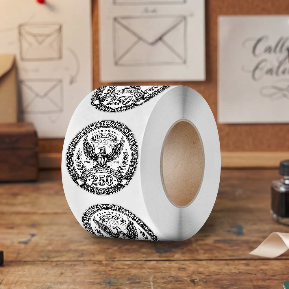 America 250 Years 1776-2026 Semiquincentennial Eagle Roll Sticker HA75 920676