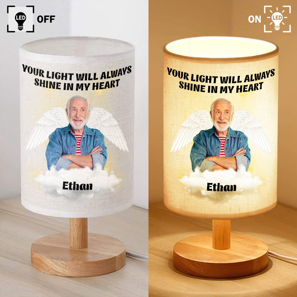 Custom Photo Forever In My Heart Memorial Fabric Lamp TH10 892851