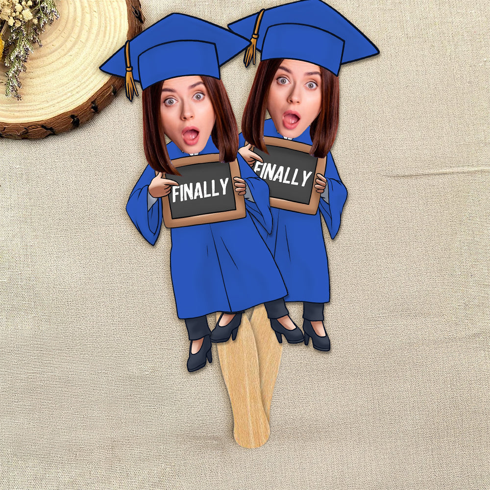 Custom Funny Face Finished Graduate Physical Face Fan HO82 901920