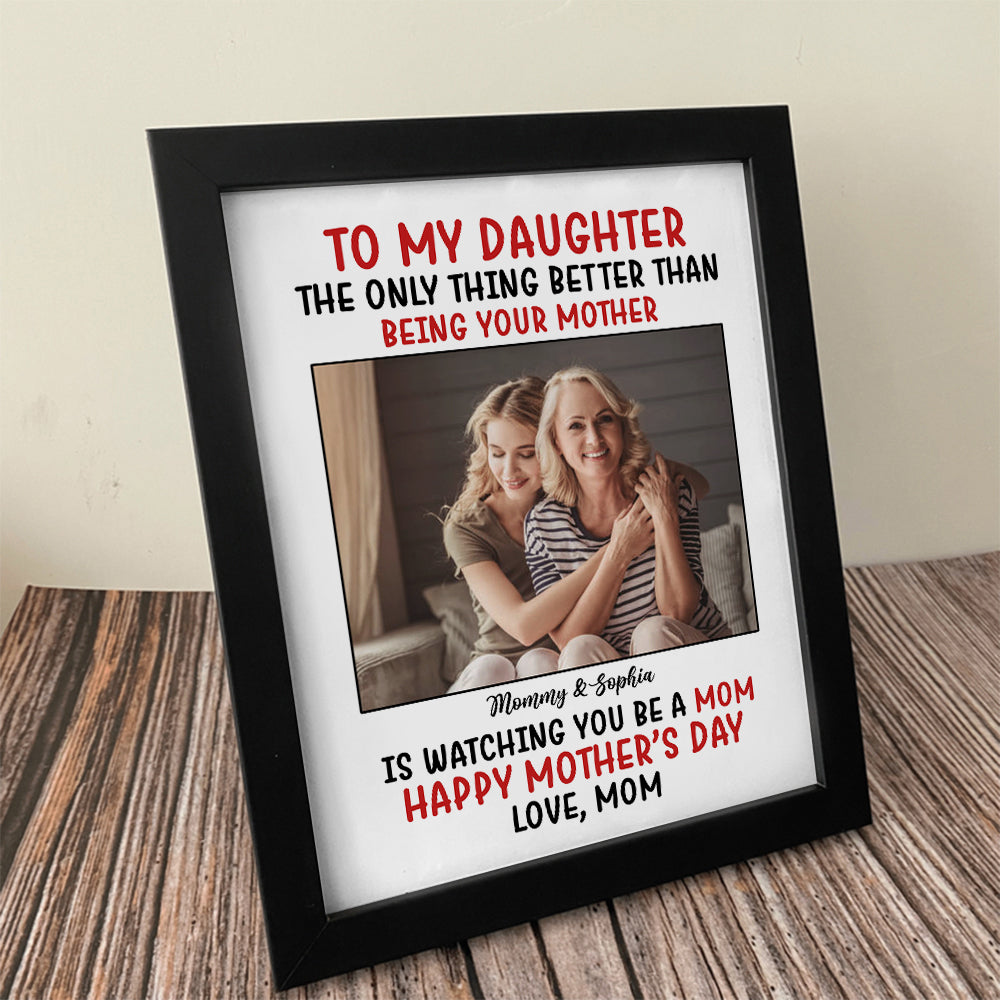 Custom Photo To My Daughter Happy Mother's Day Personalized Picture Frame CH07 895750