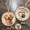Custom Photo In Loving Memory Personalized Pet Memorial Wood Slice Ornament CH07 899270