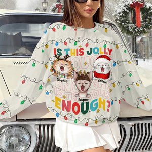 Custom Funny Cat Is This Jolly Enough Christmas Ugly Sweater LM32 895911