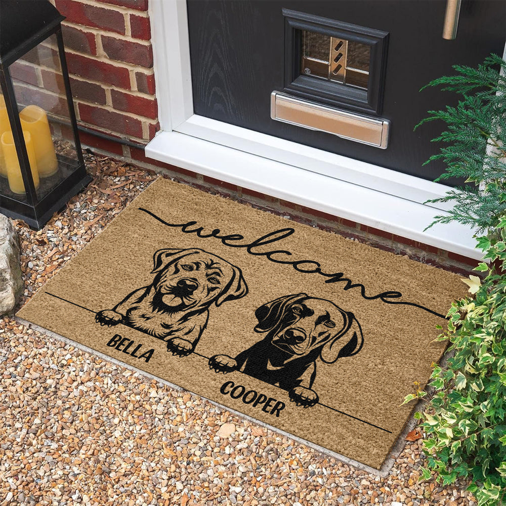 Personalized Dog Welcome Coir Doormat Gift For Dog Lovers TH10 896887