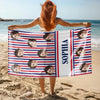 Custom Photo Patriotic America Independence Flag Day Beach Towel LM32 893513