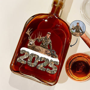 Custom Photo Whiskey Bottle Christmas Gifts For Deer Hunting HA75 898360