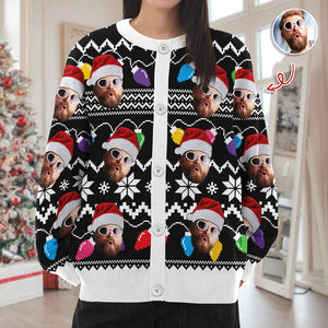 Custom Funny Photo Xmas Leds Cardigan Gift For Family HO82 900268