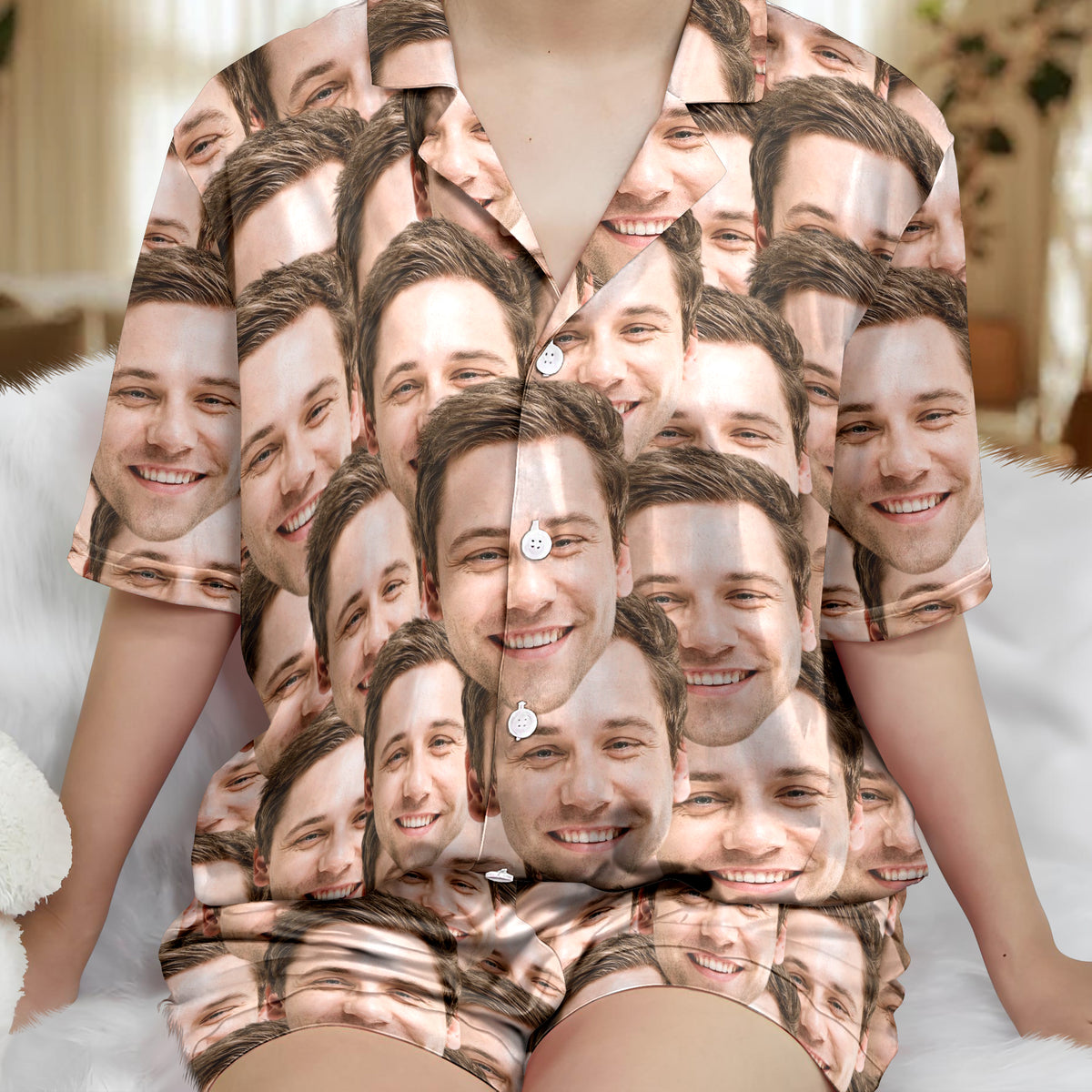 Custom Cute Photo Portrait Family Short Pajamas LM32 893721