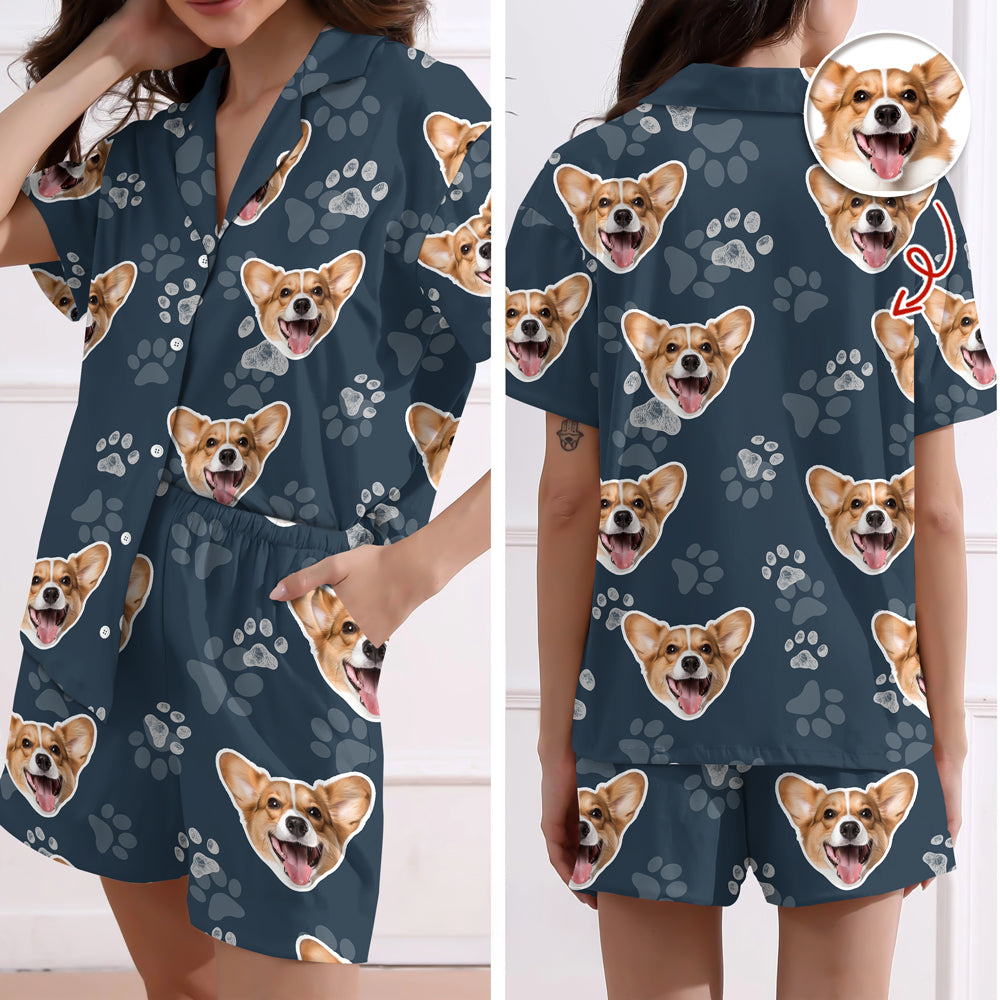 Custom Dog Face Photo Short Pajamas Gift For Dog Lovers CH07 910348