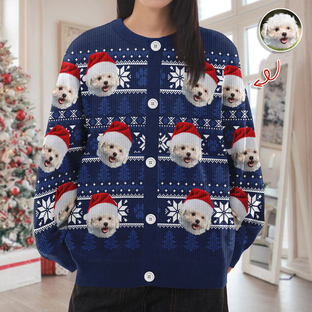 Custom Dog Cat Face Photo Ugly Cardigan For Dog/Cat Lover TH10 896585