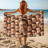 Custom Funny Face Photo Beach Towel Summer Party Gift CH07 895796