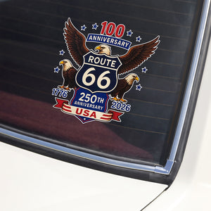100 Years Of Route 66 And 250 Years Of USA Car Window Decal Sticker For Car Lover TH10 898439