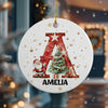 Custom Name Alphabet Ceramic Ornament - Personalized Christmas Gift for Family and Friends TH10 896313