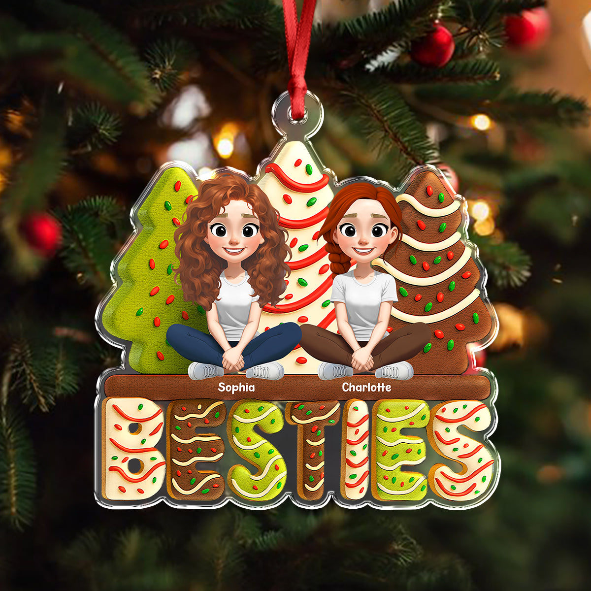 Personalized Bestie For Life Acrylic Ornament TH10 896425