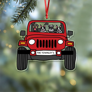 Personalized Dog On Car Acrylic Ornament For Dog Lovers TH10 894441