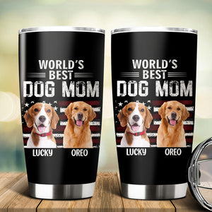 Custom Photo World's Best Dog Dad - Personalized Fat Tumbler Gift For Dog Lovers CH07 895980