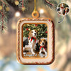 Custom Cute Pet Photo With Bow Christmas Gift Wooden Ornament LM32 897341