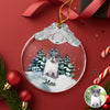 Custom Cat Photo Metal Top Glass Ornament For Christmas HA75 897172