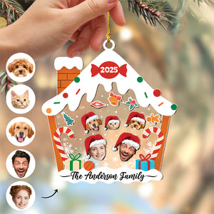 Custom Family Face With Pet Christmas Shaker Ornament CH07 896916