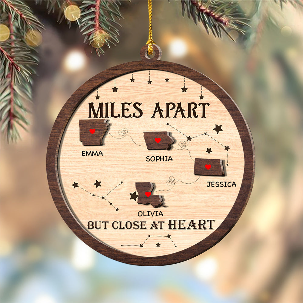 Always Under The Same Sky - Personalized 2-Layered Wooden Ornament Gifts For Besties CH07 899336