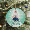 Custom Photo Safe In The Arms Of Jesus Memorial Ceramic Ornament For Christmas HA75 897516