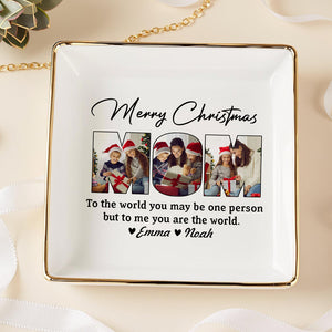 Custom Photo Merry Christmas To Mom Jewelry Dish CH07 899882