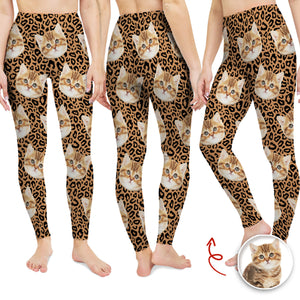 Custom Dog Cat Photo Leopard Pattern Legging HO82 900550