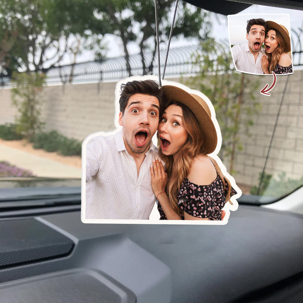 Custom Photo Couple Air Freshener Gift For Valentine HO82 901076