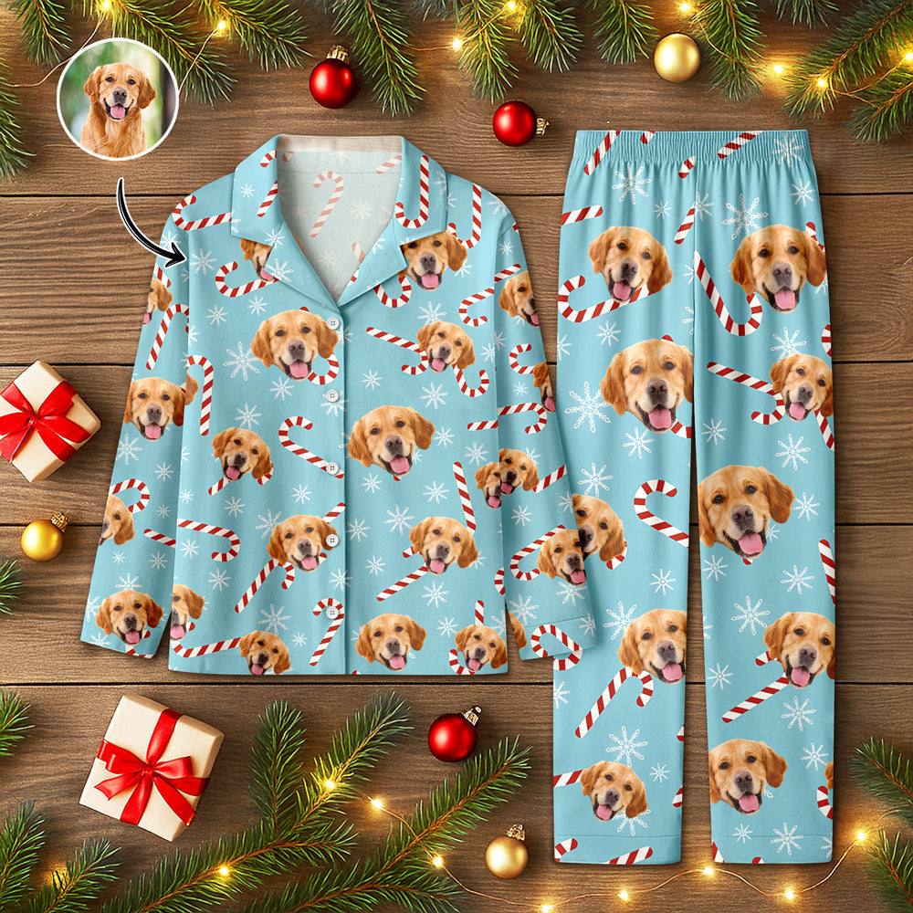 Custom Photo With Christmas Pattern - Personalized Pajamas Gift For Dog Lovers CH07 896298