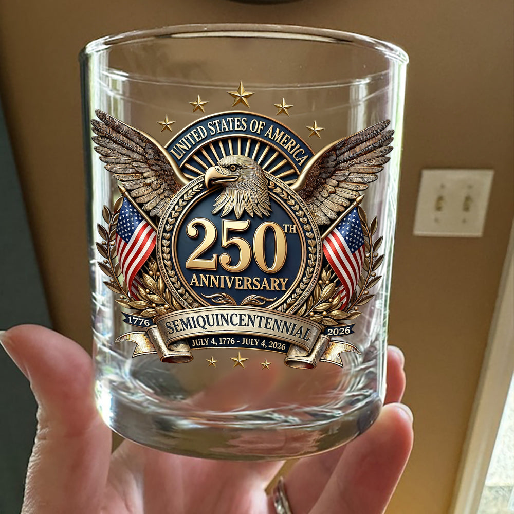 United Ststes Of America 250th Anniversary Semiquincentennial Whiskey Glass CH07 910324
