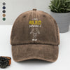 Este Abuelo Papá Pertenece A – Gorra de Mezclilla Vintage Lavada Personalizada HA75 897688