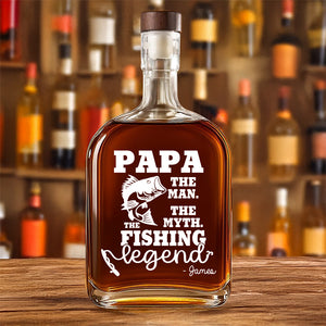 Custom Name The Man The Myth The Fishing Legend Personalized Whiskey Bottle HA75 898156