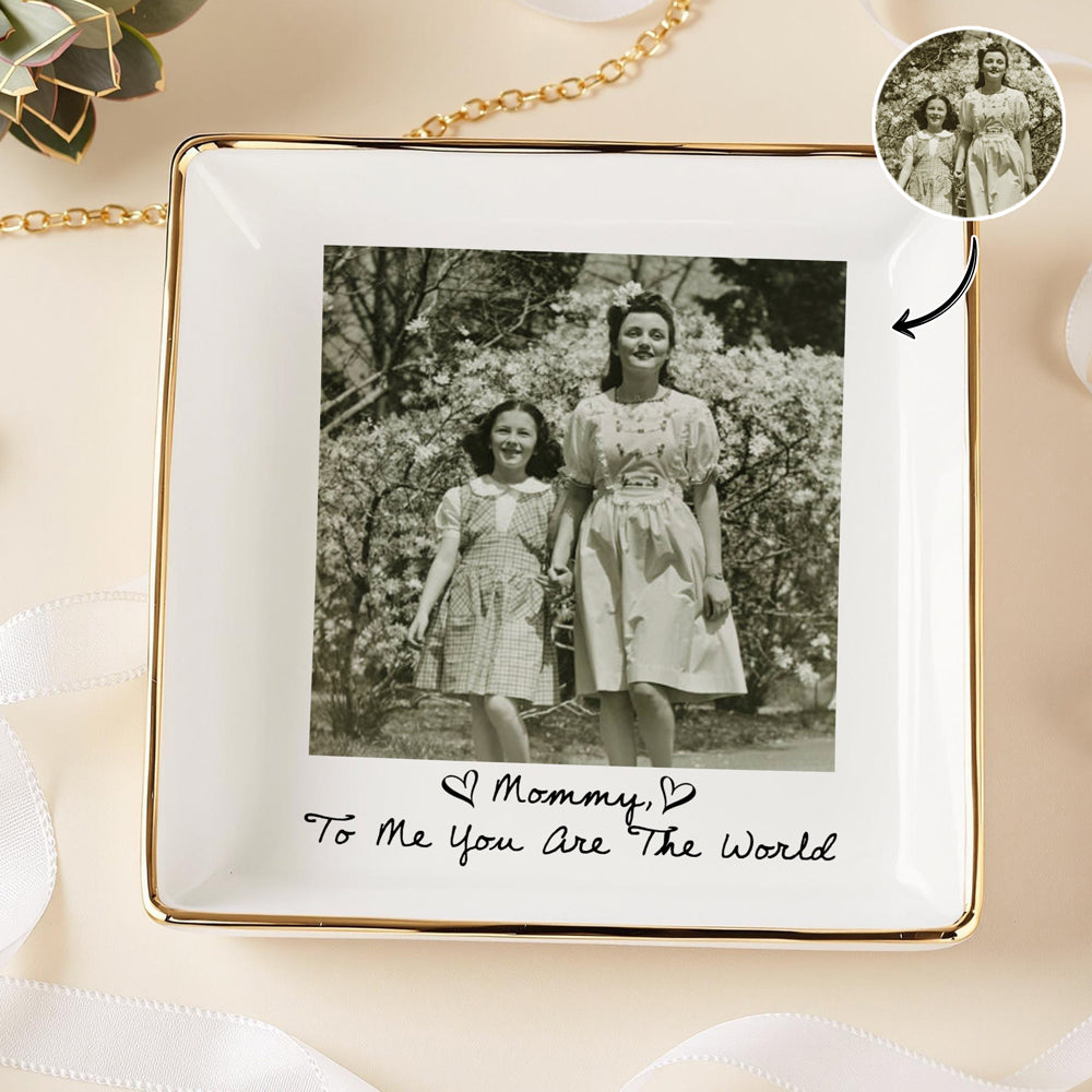 Custom Photo Love You Mom Jewelry Dish Gift For Grandma And Mom CH07 899884