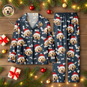 Custom Puppy Photo Ho Ho Ho Chritsmas Pajamas Gift For Pet Lovers CH07 899724