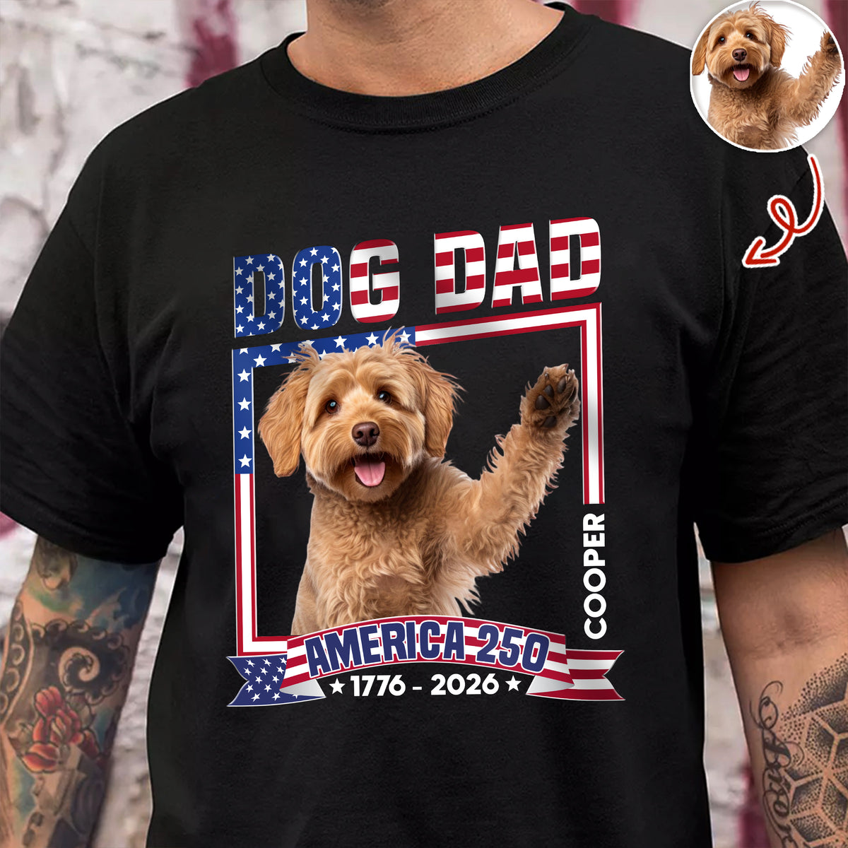 Custom Dog Photo Dog Mom America 250 Shirt Gift For Dog Owner LM32 899131