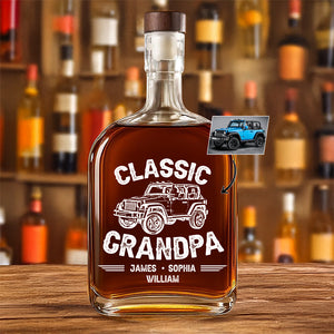 Classic Grandpa - Personalized Custom Vintage Car Whiskey Bottle LM32 895135