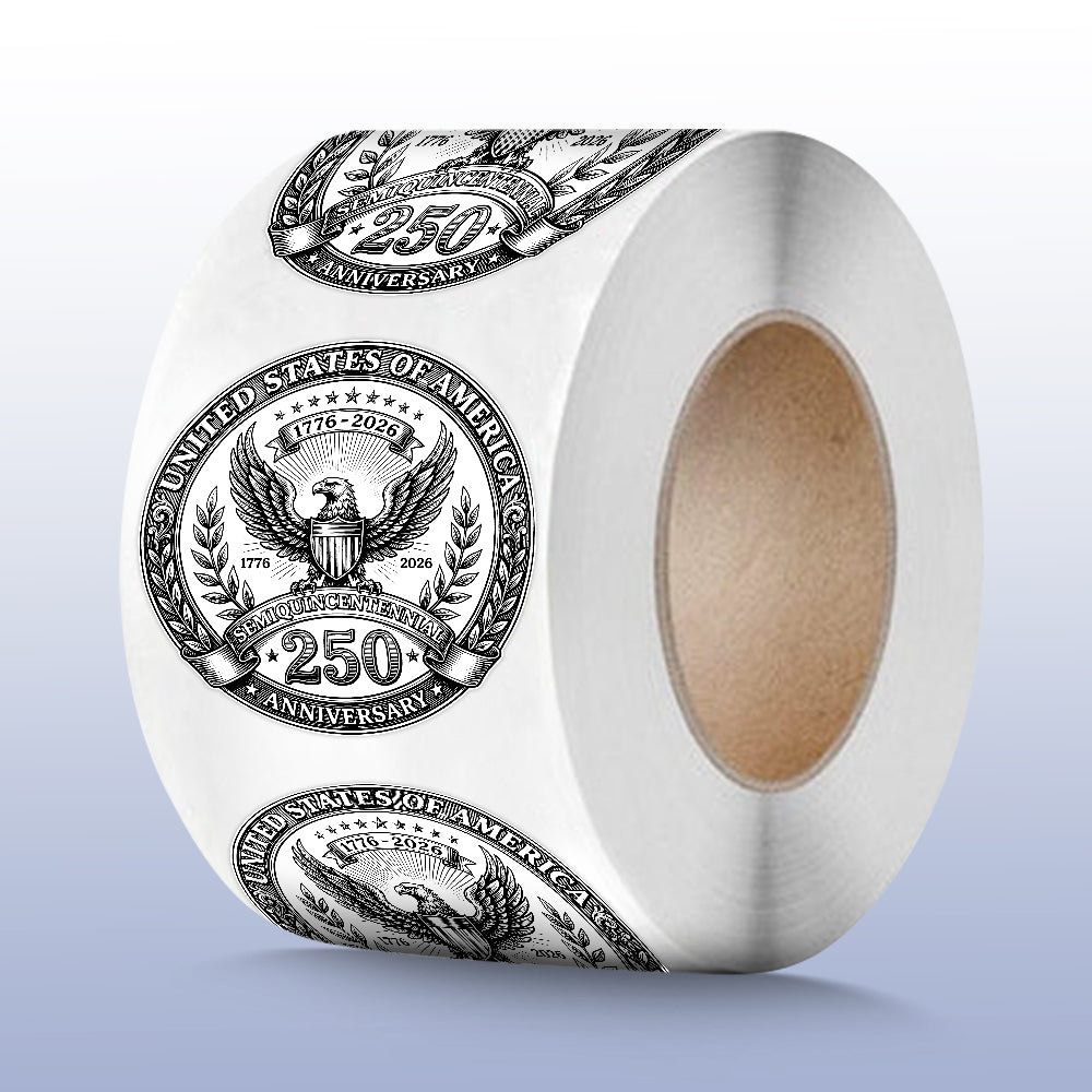 America 250 Years 1776-2026 Semiquincentennial Eagle Roll Sticker HA75 920676