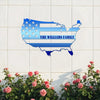 Custom Family Name Patriotic National Flag Metal Sign HO82 901158