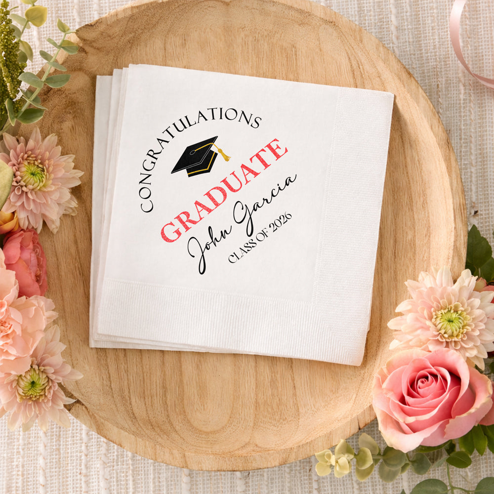 Congratulations Graduation Napkins Custom Name Class of 2026 Gift CH07 911312