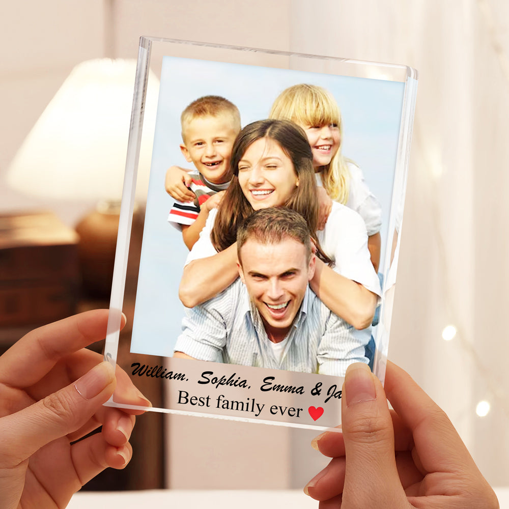 Custom Family Photo Acrylic Block Plaque – Personalized Gift for Mother’s Day, Father’s Day, Photo Keepsake LM32 899433