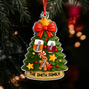 Personalized Family Christmas Tree Acrylic Ornament Custom Family Names Holiday Keepsake CH07 899638
