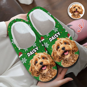 Custom Photo Dog Personalized Slippers Christmas Gift For Pet Owners HA75 897826