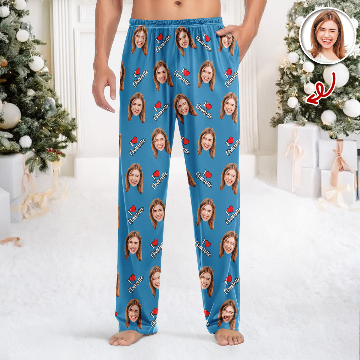 Custom Face Couple Sweatpants Valentine's Day Gift HA75 898404