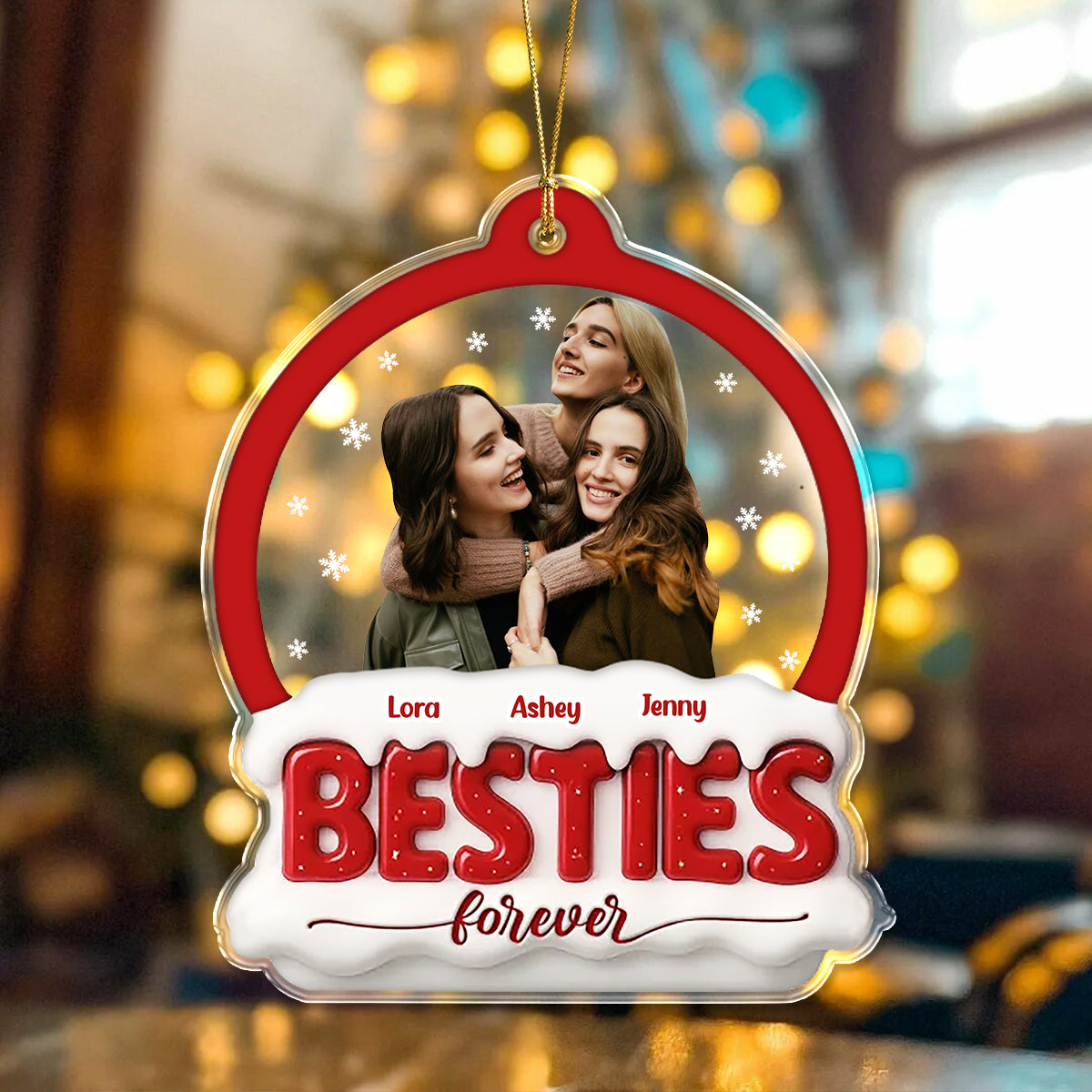Custom Photo Best Friend Christmas Birthday Acrylic Ornament Gifts For Women, Besties, Sisters, BFF LM32 895945